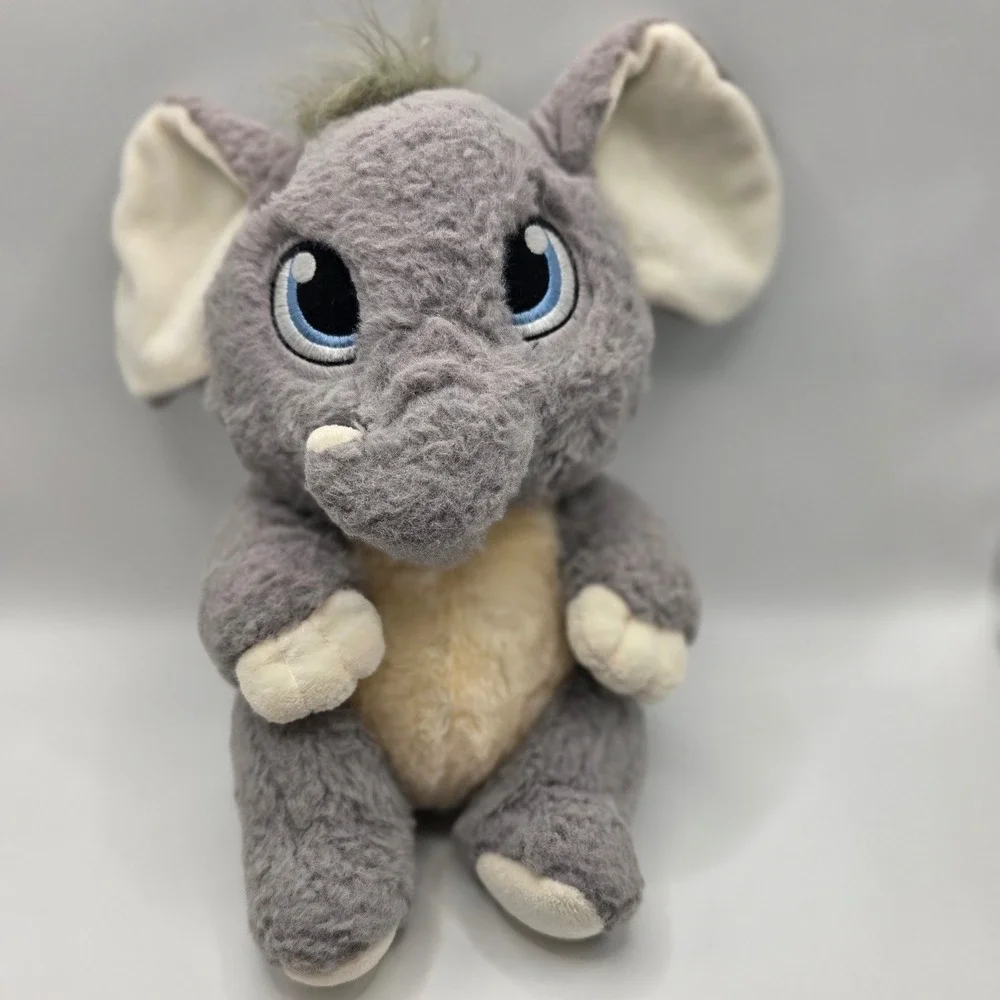 Fiesta Swaddle Babies Cuddle Elephant Grey Plush Blue Eyes A03147 9.5in x 5in